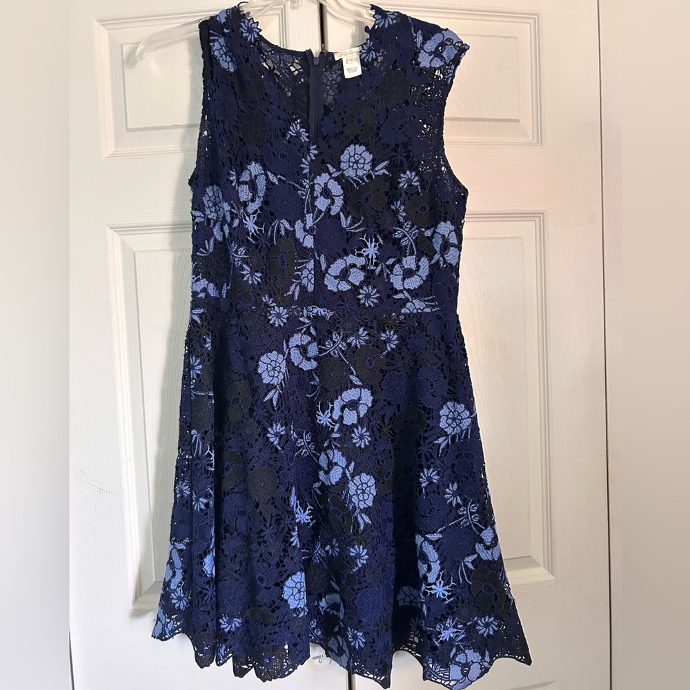 Shoshanna Blue Floral Lace Dress